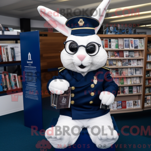 Navy Rabbit maskot kostume...