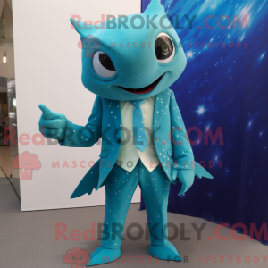 Turquoise Stingray mascot...