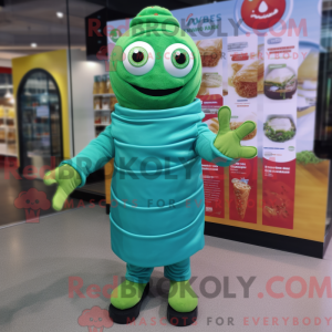 Cyan Pesto Pasta mascot...