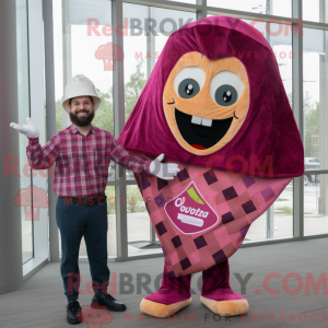 Magenta Pizza Slice mascot...