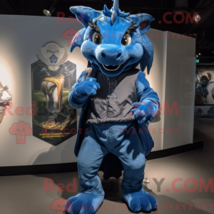 Blue Dragon mascot costume...