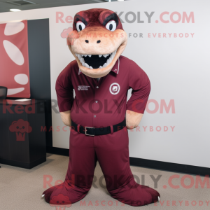Maroon Titanoboa maskot...