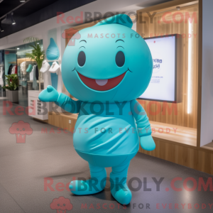 Cyan Pho mascot costume...