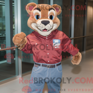 Maroon Mountain Lion mascot...