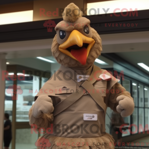 Tan Chicken mascot costume...