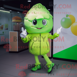 Lime Green Ice Cream mascot...