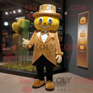 Goldener Kürbis Maskottchen...