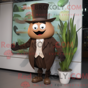 Brun løg maskot kostume...