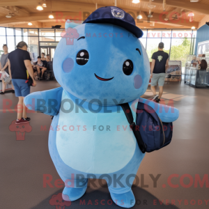 Navy Narwhal mascot costume...
