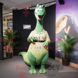 Oliven Brachiosaurus maskot...