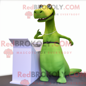 Olive Brachiosaurus mascot...
