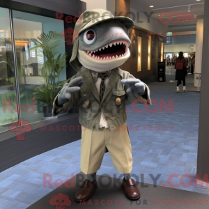 Olive Megalodon mascot...