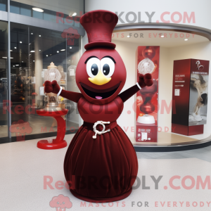 Maroon Hourglass mascot...