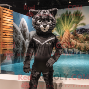 Black Bobcat mascot costume...