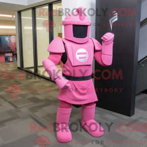 Pink Spartan Soldier mascot...