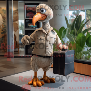 Tan Dodo Bird mascot...