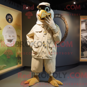 Cream Crow mascot costume...