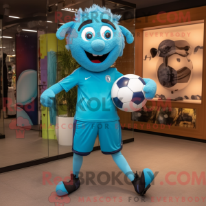 Turkis Fotball maskot drakt...