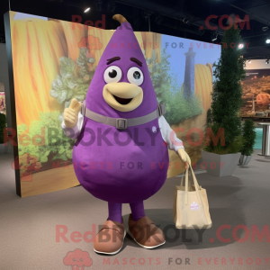 Purple Pear mascot costume...