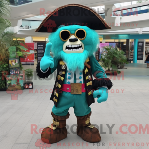 Turquoise Pirate mascot...