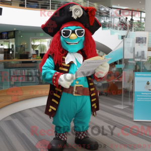 Turquoise Pirate mascot...