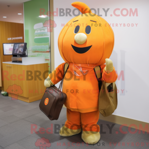 Orange Pumpkin mascot...