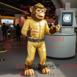 Gold Chimpanzee mascot...