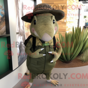 Olive Armadillo mascot...