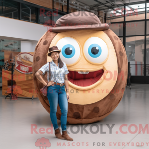 Brown Donut mascot costume...