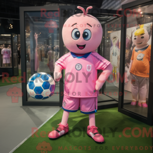 Roze voetbal mascotte...