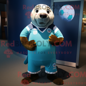 Cyan Sea Lion mascot...