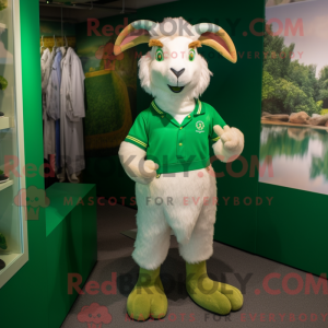 Green Angora Goat mascot...