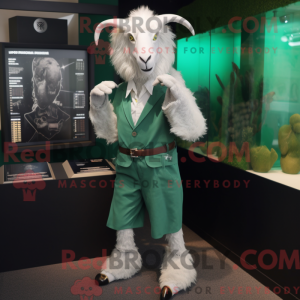 Green Angora Goat mascot...