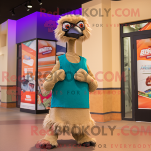 Tan Ostrich mascot costume...