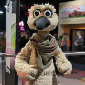Tan Ostrich maskot kostyme...