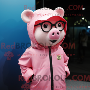 Pink Pig maskot kostume...