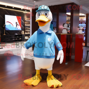 Sky Blue Goose maskot...