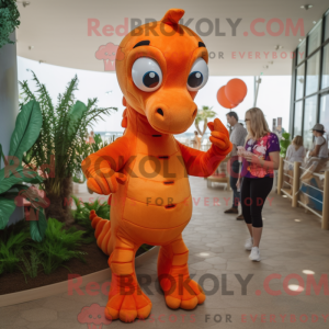 Orange Sea Horse mascot...