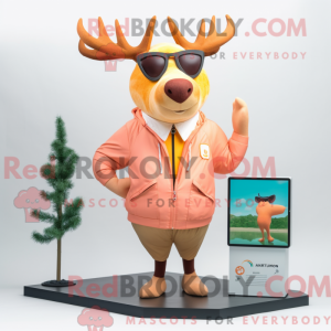 Peach Elk mascot costume...