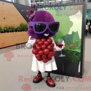 Maroon Grape mascot costume...