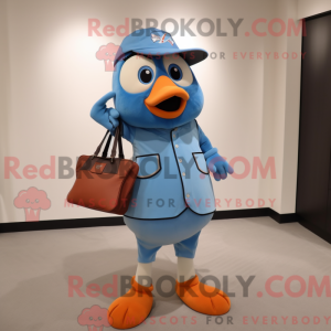 Peach Blue Jay maskot...