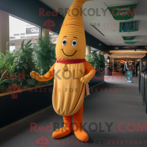 Guld gulerod maskot kostume...