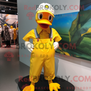 Yellow Geese mascot costume...