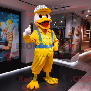 Yellow Geese mascot costume...