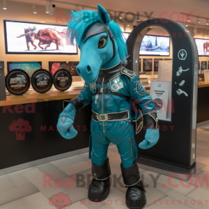 Teal Mare mascottekostuum...