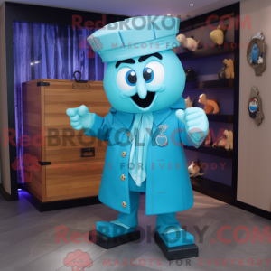 Cyan Treasure Chest mascot...