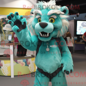 Blågrøn Smilodon...