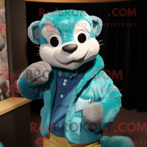 Turquoise Ferret mascot...