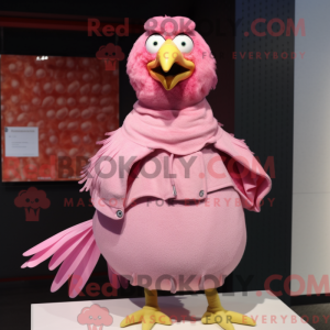 Pink Hens mascot costume...