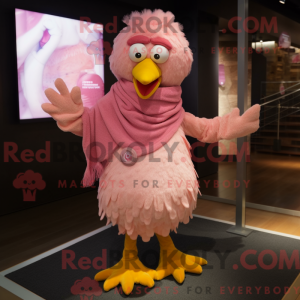 Pink Hens mascot costume...